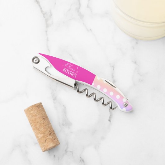 Bright Pink and Pola Dots  ソムリエナイフ (正面)