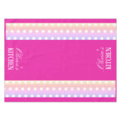 Bright Pink and Pola Dots テーブルクロス (正面(横))