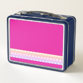 Bright Pink and Pola Dots  メタルランチボックス (裏面)