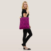Bright Pink And Purple Leopard Print Pattern トートバッグ (モデル)