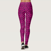 Bright Pink And Purple Leopard Print Pattern レギンス (裏面)
