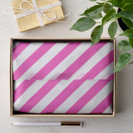 Bright Pink and White Striped 薄葉紙