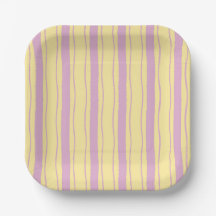 Bright Pink and Yellow Wavy Stripes