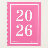Bright Pink Big Year Large プランナー手帳 (正面)