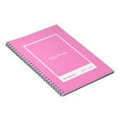 Bright Pink Block Quote Classic Notebook ノートブック (右側)