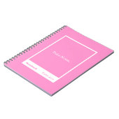 Bright Pink Block Quote Classic Notebook ノートブック (左側)