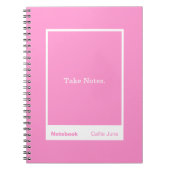 Bright Pink Block Quote Classic Notebook ノートブック (正面)