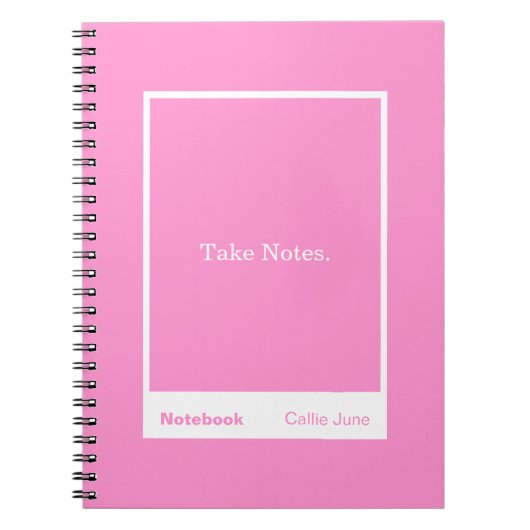 Bright Pink Block Quote Classic Notebook ノートブック (正面)