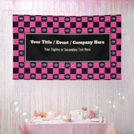 Bright Pink Check -企業のイベント/展示会 横断幕