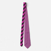 Bright Pink Festive Buffalo Check Plaid Patterned ネクタイ (裏面)