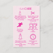 Bright Pink Glitter Modern Style Candle Care 名刺 (正面)