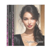 Bright Pink Glitz Sash Pageant Titleholder Notepad ノートパッド (正面)