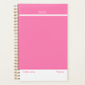 Bright Pink Minimalist Planner プランナー手帳 (正面)