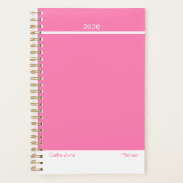 Bright Pink Minimalist Planner プランナー手帳