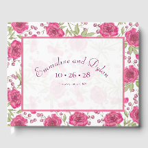 Bright Pink Rose Wedding