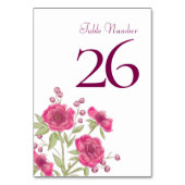 Bright Pink Rose Wedding テーブルナンバー (裏面)