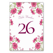 Bright Pink Rose Wedding テーブルナンバー (正面)