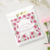 Bright Pink Rose Wedding フェイバーバッグ (封をした状態)