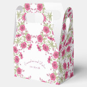 Bright Pink Rose Wedding フェイバーボックス (オープン)