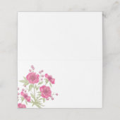 Bright Pink Rose Wedding プレイスカード (外部開封)
