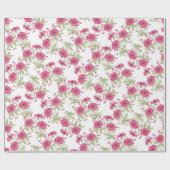 Bright Pink Rose Wedding ラッピングペーパー (フラット)