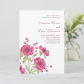 Bright Pink Rose Wedding 招待状 (スタンド正面)