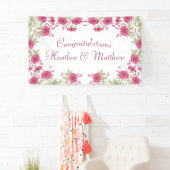 Bright Pink Rose Wedding 横断幕 (インサイチュ)