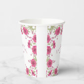 Bright Pink Rose Wedding 紙コップ (左)