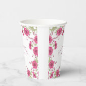 Bright Pink Rose Wedding 紙コップ (右)