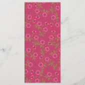 Bright Pink Rose Wedding Menus メニュー (裏面)