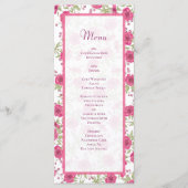 Bright Pink Rose Wedding Menus メニュー (正面)