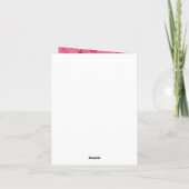 Bright Pink Rose Wedding Thank You Cards Photo 招待状 (裏面)