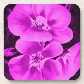 Bright Pink Tropical Flowers コースター (正面)