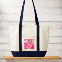 Bright Pink Wavy Animal Print Tote