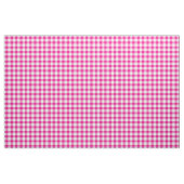 Bright Pink & White Gingham Plaid ファブリック (ヤード)