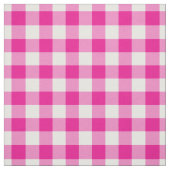 Bright Pink & White Gingham Plaid ファブリック (見本)
