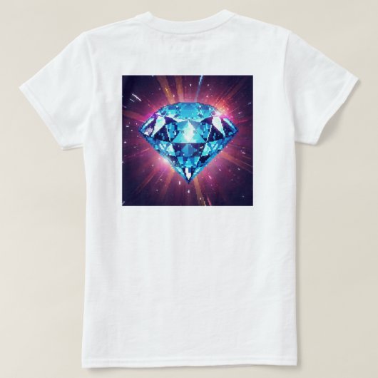 Bright Pixelated Diamond  Tシャツ (デザイン裏面)