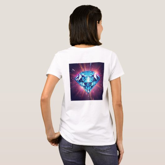 Bright Pixelated Diamond  Tシャツ (裏面フル)