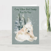 Bright Polar Play Winter Greeting Card カード (正面)