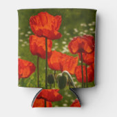 Bright Poppies Close Up Photo 缶クーラー (正面)
