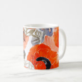 Bright Poppies Imprints:シームレスアート コーヒーマグカップ (正面右)