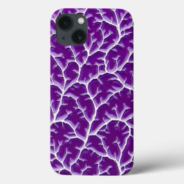 Bright Purple iPhone Case Organic Vein Style iPhone 13ケース