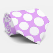 Bright Purple Jumbo Polka Dots Custom Necktie ネクタイ (ロール)