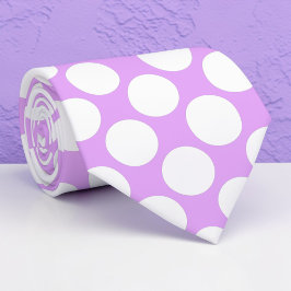 Bright Purple Jumbo Polka Dots Custom Necktie ネクタイ