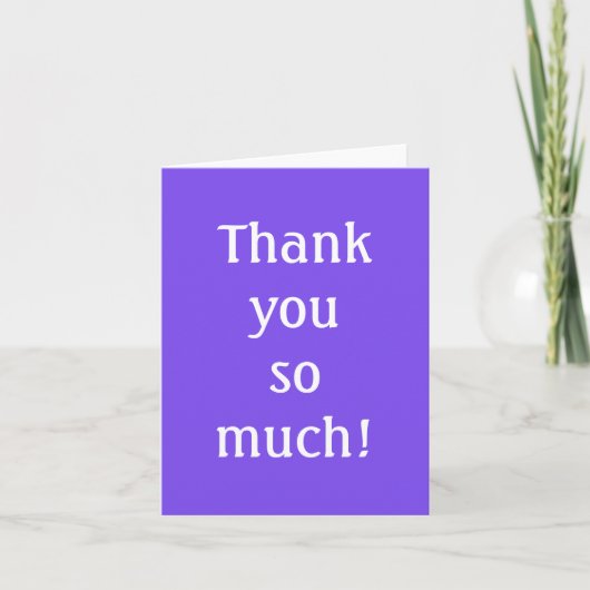 Bright Purple Thank You Notes ノートカード (正面)