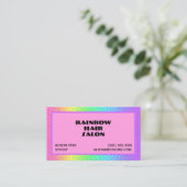 Bright Rainbow Geometric Business Card 名刺 (スタンド正面)