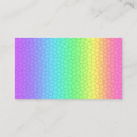 Bright Rainbow Geometric Business Card 名刺 (裏面)