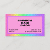 Bright Rainbow Geometric Business Card 名刺 (正面)