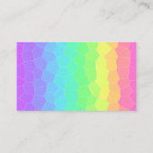 Bright Rainbow Geometric Business Card 名刺 (裏面)