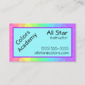 Bright Rainbow Geometric Business Card 名刺 (正面)
